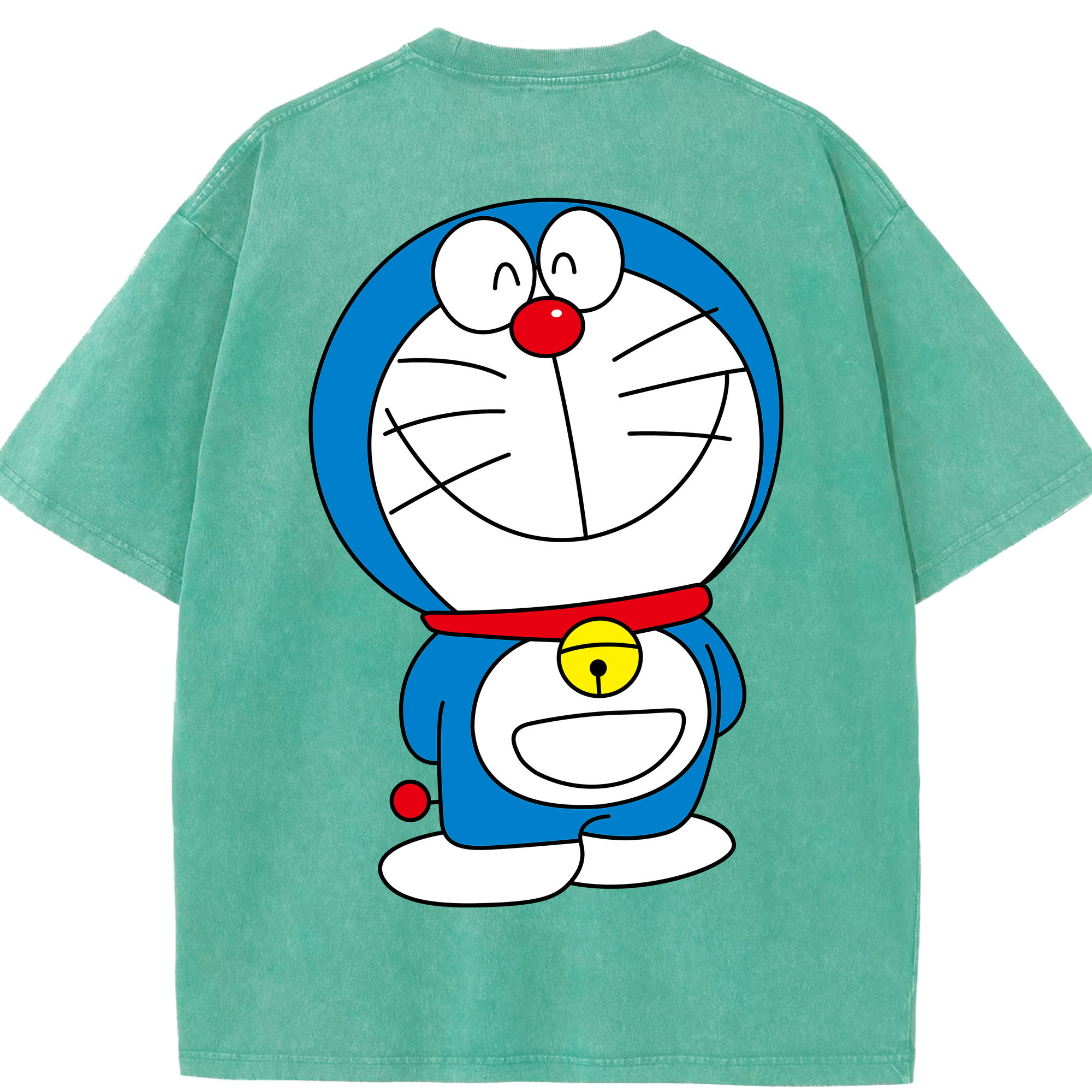 （画像用） ドラえもん Doraemon 綿100% ヴィンテージ風 半袖Tシャツ（背面プリント）
